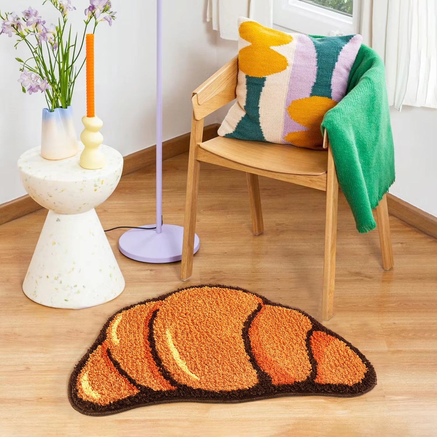 Non-Slip Croissant Tufted Rug